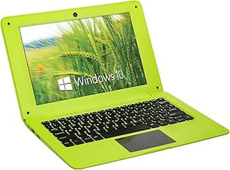 Windows 10 Portable Computer Laptop Mini 10.1 Inch 32GB Ultra Slim and Light Netbook Intel Quad Core PC HDMI USB Netflix YouTube for Children (Green)