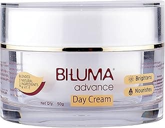 - Biluma Advance Skin Brightening Day cream for even skin tone recommended by Dermatologists | Blended with vitamin E and natural Ingredients for dark spots
