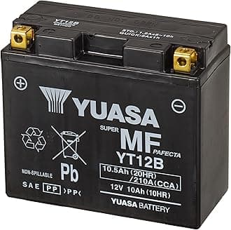 Yuasa YT12B 12V 210 CCA Maintenance Free AGM VRLA Motorbike Battery