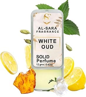 White Oud Solid Perfume | Alcohol-Free, Long-Lasting Woody Fragrance | 12g Non-Greasy Solid Perfume for Men & Women | Portable & Travel-Friendly Cologne