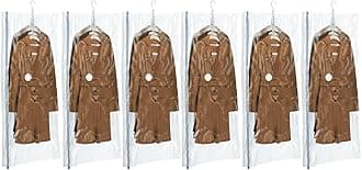 Hanging Vacuum Storage Bags for Clothes, Side-Widen Space Saver Bags 6 Long, Cream Vacuum sealer Bags 6 Pack, Closet Organizers and Storage