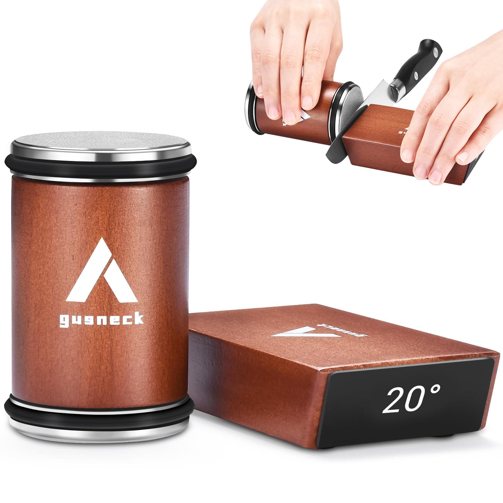 Rolling Knife Sharpener Tool for Kitchen Knifes.Industrial diamond grinding discs,Knife Sharpener Support 15° & 20° Magnetic Angles.Afilador De Cuchillos