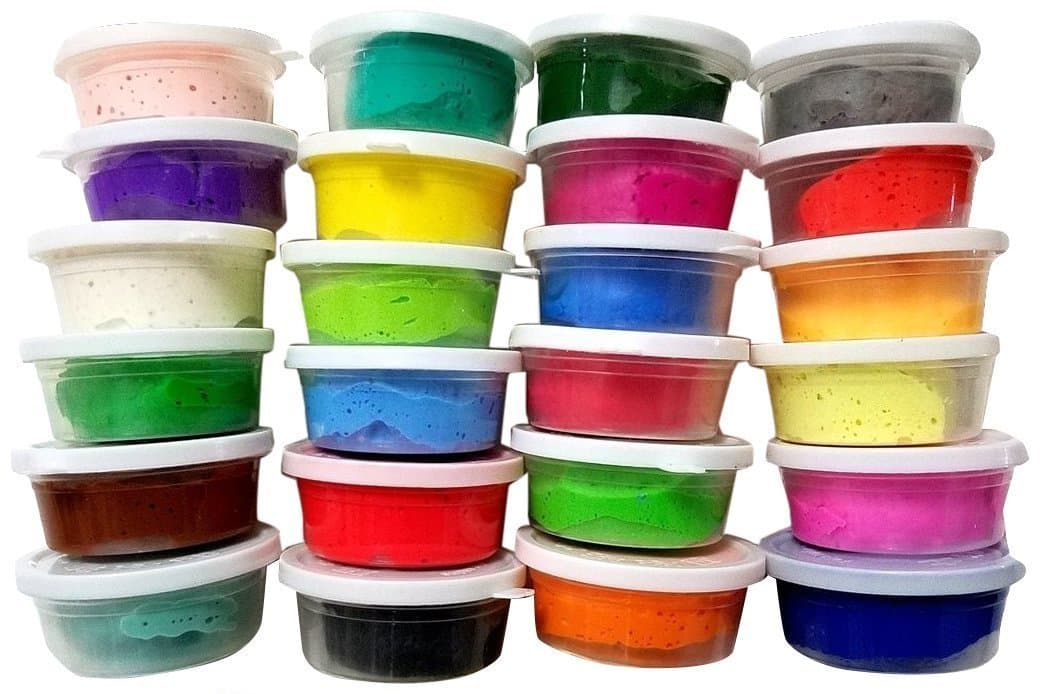SLYTEK DIY Super-Light Modeling Air Dry Magic Clay Plasticine for Kids/Teens Children Playdough Dough - Non Toxic (24 Color Pcs)