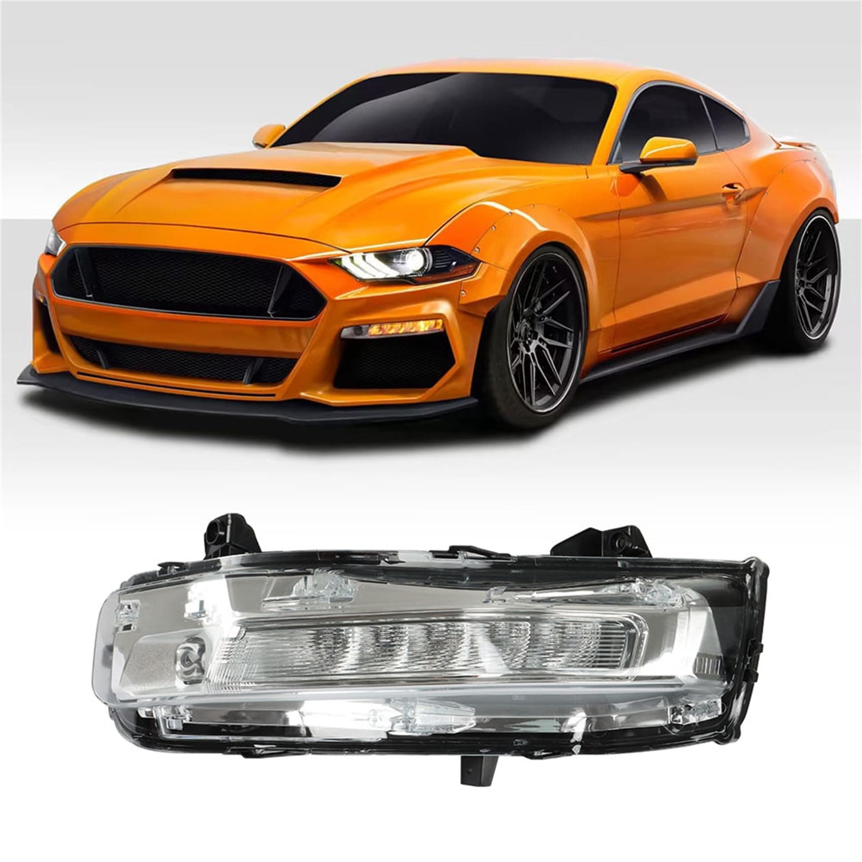 labwork Replacement for Ford Mustang 2018-2020 Left Driver Side Front Fog Light DRL With Turn Signal JR3Z13201A JR3Z13200B