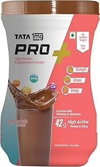 Pro+ Soy Protein Supplement Powder- High Protein for Muscle & Bone Strength, Overall Fitness, and Energy with 23 essential nutrients,Low Fat & No Added Sugar,Chocolate Flavour