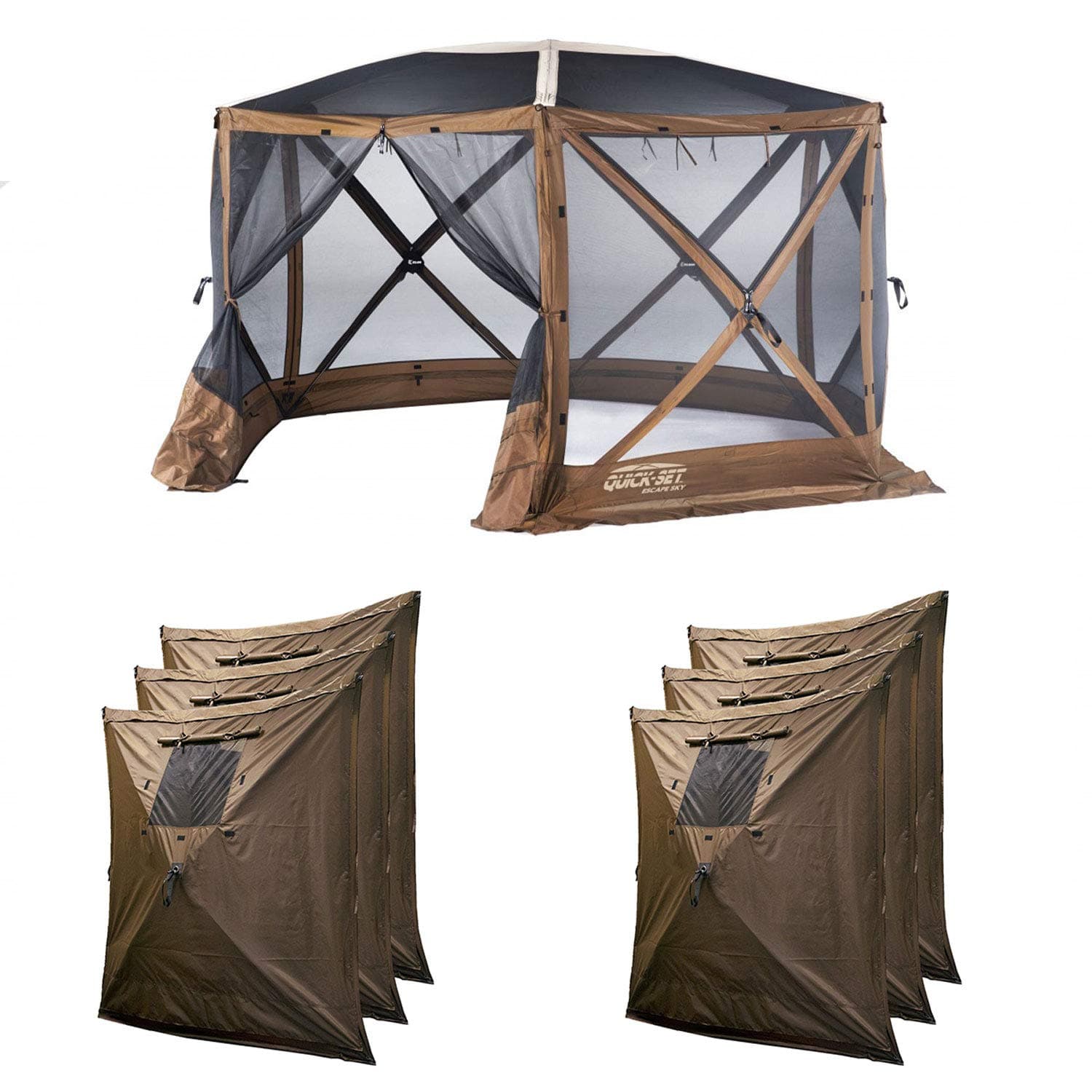 CLAMQuick-Set Escape Sky Screen Canopy Shelter + 6 Pack of Wind and Sun Panels