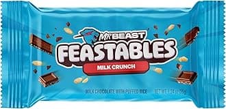 Mr.Beast Feastables Milk Crunch Chocolate Creamy Delicious Smoothness Texture Bar 1.24 oz 35gm NEW PACK