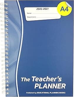 The Teachers Planner 2026-2027 for Secondary School – A4 – Ten Period Day – Page-a-Day & Undated, with Dedicated Pages for Year Planning, Exams, Marking and more (TP5-B)