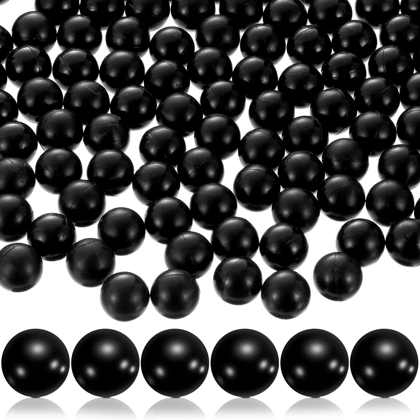 Civaner 150 x 68/61 Caliber Projectiles for Defense and Practice Reusable 68 Breaker Paintballs Solid Plastic Nylon Projectiles