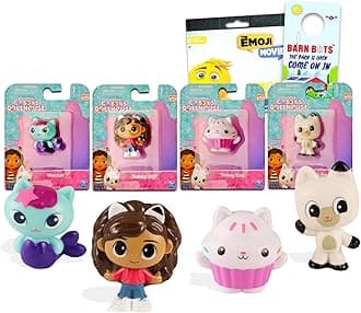 Gabby's Dollhouse Mini Figure Set - Toy Bundle with 4 Cupcake Topper Figurines and More Plus Stickers | Gabby's Dollhouse Party Supplies