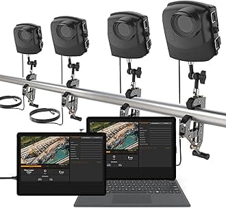 Brinno BCC2000 Plus 4-Pack Time Lapse Construction Camera Bundle, Long Lasting Battery Life, 10M Extender Cable for Laptop Tablet, Stable Clamp Mount, IPX5 Waterproof Case