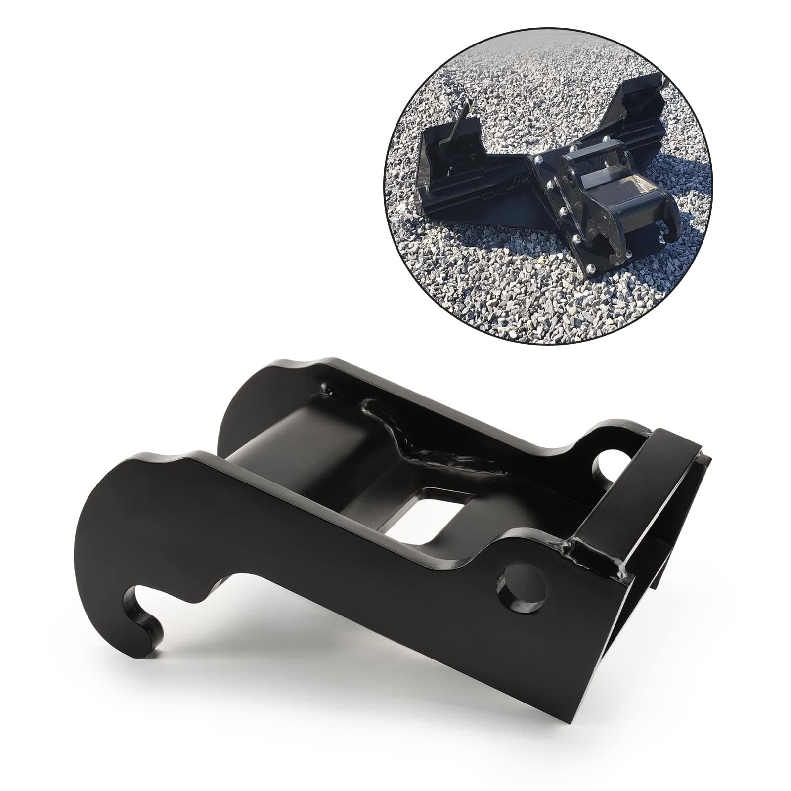 X-Change Coupler Bracket, Bobcat Quick Attach Mini Excavator Bucket Mount Attachment, Black-Coating Steel w/Precise Metal Craft, Compatible with Bobcat E Series Models