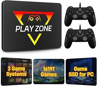 Retro Gaming Console with Built in 16191 Game, Plug and Play Video Game Console for PC, Emulator Console Compatible 80+ Game Emulator, 3 Game Systems in 1TB Game SSD, Retro Game Stick