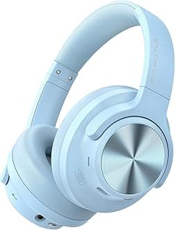 Noise Cancelling Headphones: Wireless Over Ear Bluetooth Headphones with 130H Playtime - Hi-Res Sound Custom EQ via App Deep Bass Comfort Fit Ear Cups for Travel Home Office