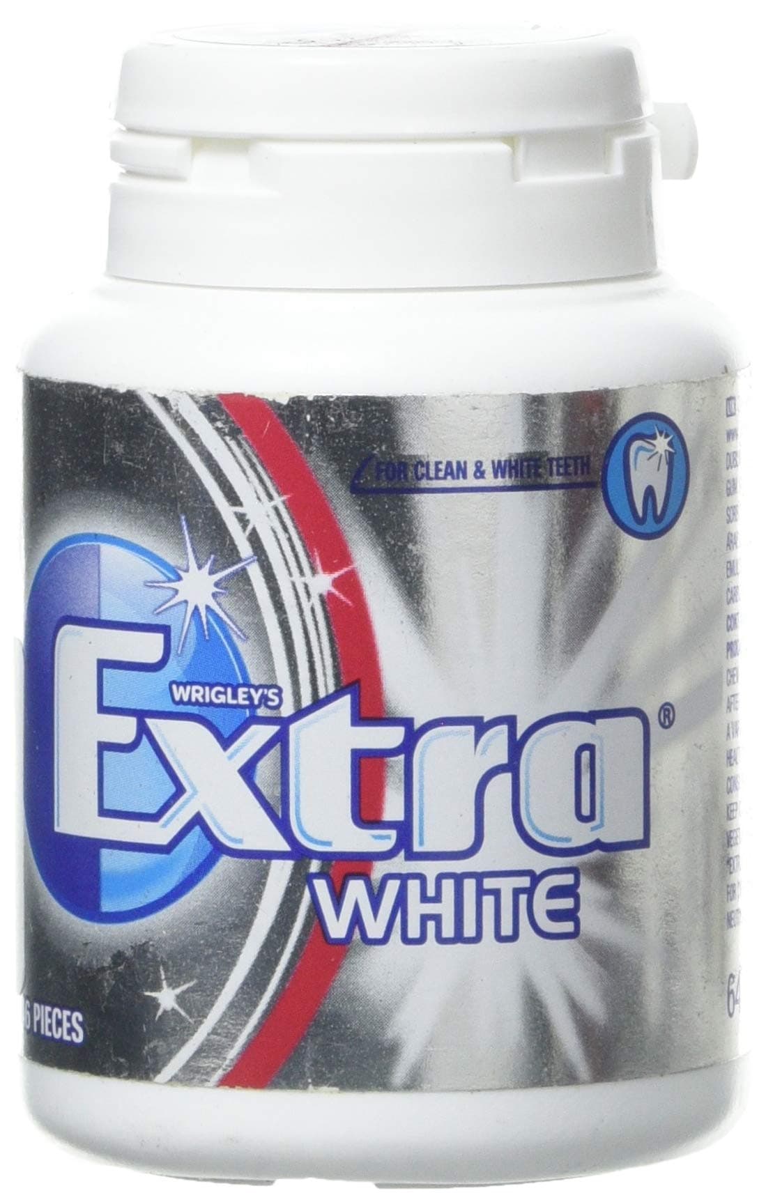 Wrigley's Extra White Chewing Gum Bottle, 46 each
