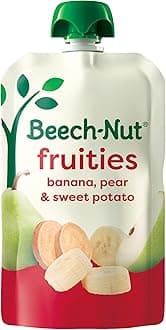Baby Food Pouches, Banana Pear Sweet Potato Fruit Puree Baby & Toddler Food, 3.5 oz (12 Pack)