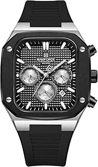 Waterproof Chronograph Sport Watch for Men, with Auto Date Women Quartz Wrist Watches, Colorful Silicone Band