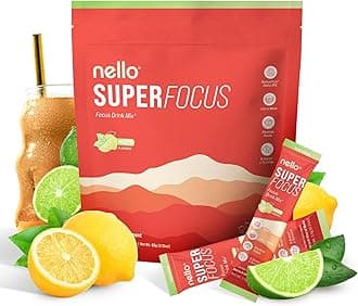 - Nello Superfocus Mojito – Nootropic Focus Drink Mix, 20 On-The-Go Packets, Alpha GPC, Lion’s Mane, Rhodiola, Sugar-Free
