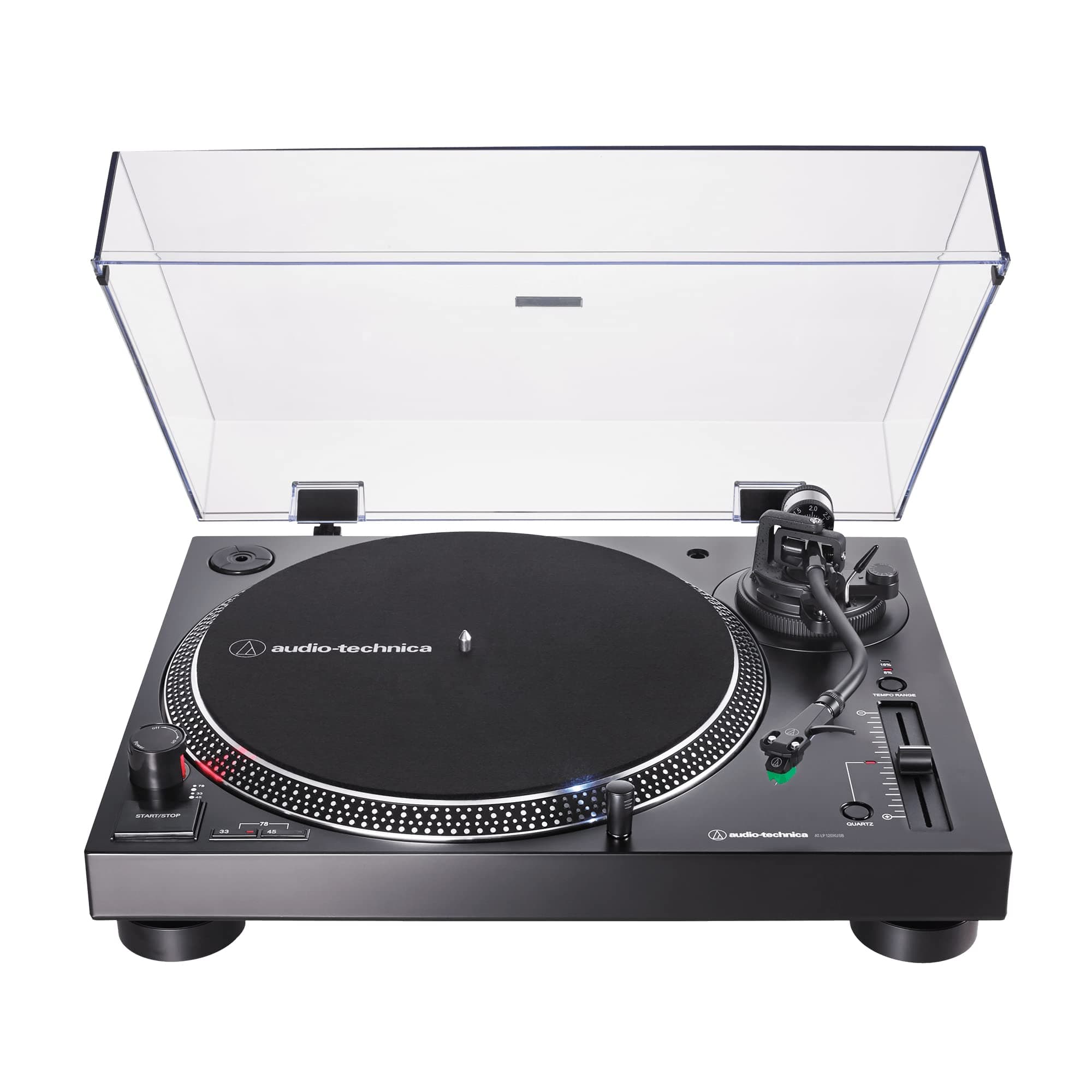 Audio-Technica Audio Technica AT LP120XUSB SV Direct Drive USB Turntable AT LP120XUSB BK, Black, Wired