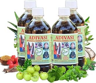 Adivasi Bhringraj Herbal Hair Oil Buy2 Get 2 Free (100% NATURAL)