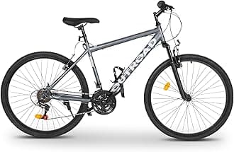 Outroad 26 Inch Mountain Bike,7/21-Speed/High-Carbon Steel/Aviation Grade Frame,V Brake, Adjustable Ergonomic Seat Bicycle for Men Women Adult,Gray