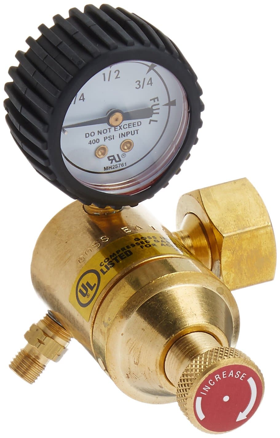 Goss EA-1G Acetylene Regulator with "A" Hose Fitting and "B" Acetylene Tank Connection