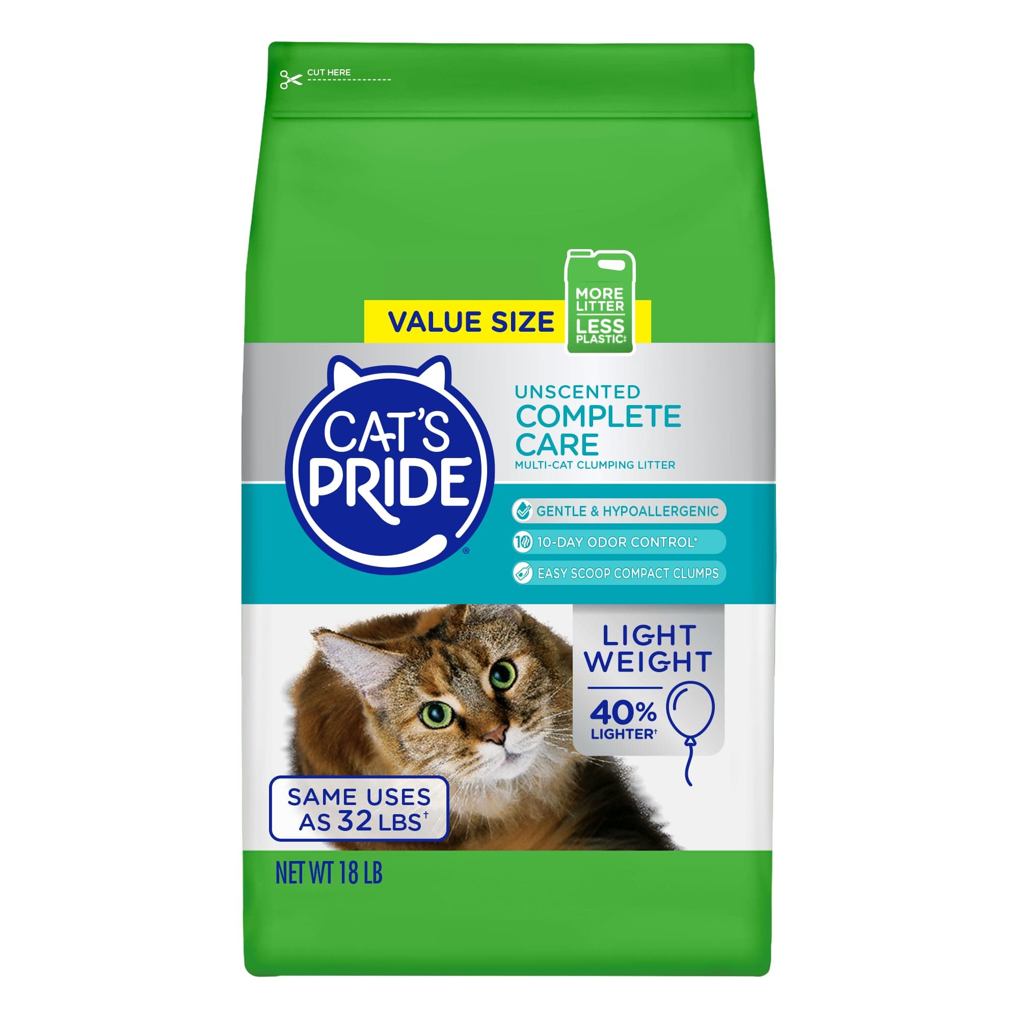 Cat's Pride Complete Care - Unscented 18lb Bag
