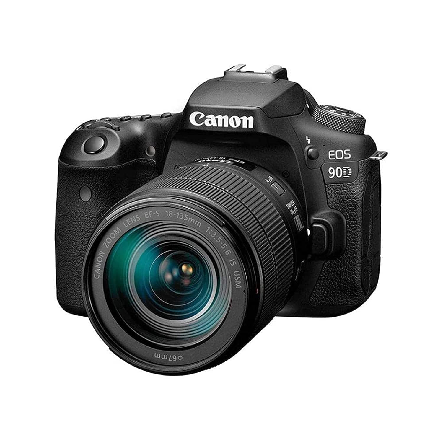 Canon EOS 90D DSLR Camera With EF S 18-135mm Is USM Lens 32.5 MP APSC Sensor 4K Vari Angle Touchscreen Great For Wildlife & Sports Photography, Black