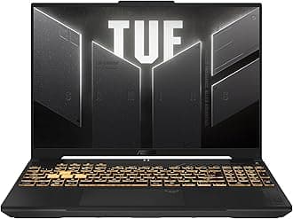 TUF Gaming F16 Gaming Laptop, 16” FHD+ 144Hz IPS-Level 16:10 Display, Intel® Core™ 5 210H, NVIDIA® GeForce RTX™ 4050, 16GB DDR5, 512GB PCIe Gen4 SSD, Wi-Fi 6, Win11 Home, FX607VU-SS53