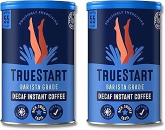 Barista Grade Decaf Coffee – 100% Full Flavour Instant Coffee, 2 Pack (100g Each, 110 Cups), Mycotoxin-Free & Rich in Antioxidants, Premium Freeze-Dried, Smooth Rich Roast, Decaffeinated