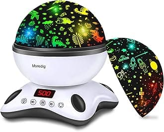 Moredig Dinosaur Night Light Projector for Kids, Remote Dinosaur Projector Li...