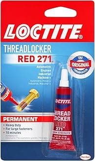 Threadlocker Red 271 Red, 0.2 fl oz, 12, Tube
