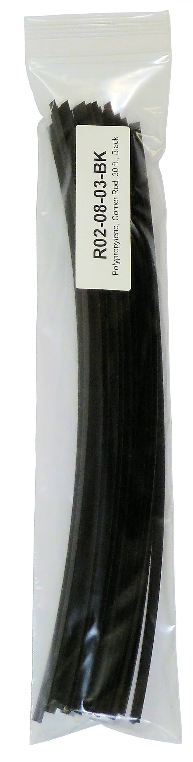 Polypropylene Plastic Welding Rod, Corner Rod, 30 Ft., Black