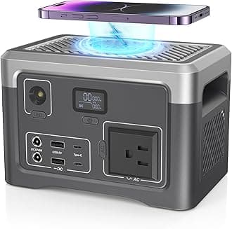 Portable Power Station 192Wh Outdoor Generator with AC Outlet 100W(200W Surge) Power Bank for Home Backup Outdoor Emergency RV Van Hunting, 3.9lb, Music Player&LED Lights LiFePO4 Battery