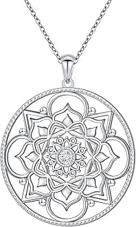 925 Sterling Silver Long Chain Sweater Large Necklace for Women Statement Pendant Fringe Necklaces Jewelry