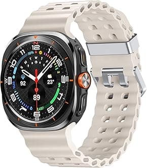 Compatible with Samsung Galaxy Watch 7/8 Ultra Bands 47mm (2024/2025), Rugged Ocean Wristband Breathable Silicone Sport Strap Waterproof for Galaxy Watch Ultra Bands Men Women