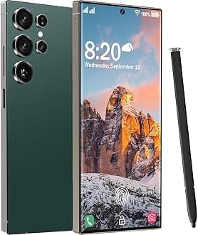 I25 Ultra 5G Unlocked Phones, 12+512GB Android13 Smartphone Battery 6800mAh 6.8" HD Screen Unlocked Cell Phone,48MP+108MP Camera/Built in Pen/Dual SIM/Fingerprint Lock/Face (Green)