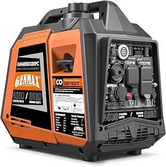 GENMAX Generator，EPA Compliant, Eco-Mode Feature, Ultra Lightweight for Backup Home Use & Camping