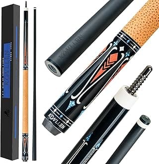 Carbon Fiber Pool Cue Stick 58-inch Professional Pool Sticks for Adults Full Carbon Technology Low Deflection Pool Cue Billiard Cues with 12.5mm Tip (Easy to Control, Pro Taper, Ultra-Smooth)