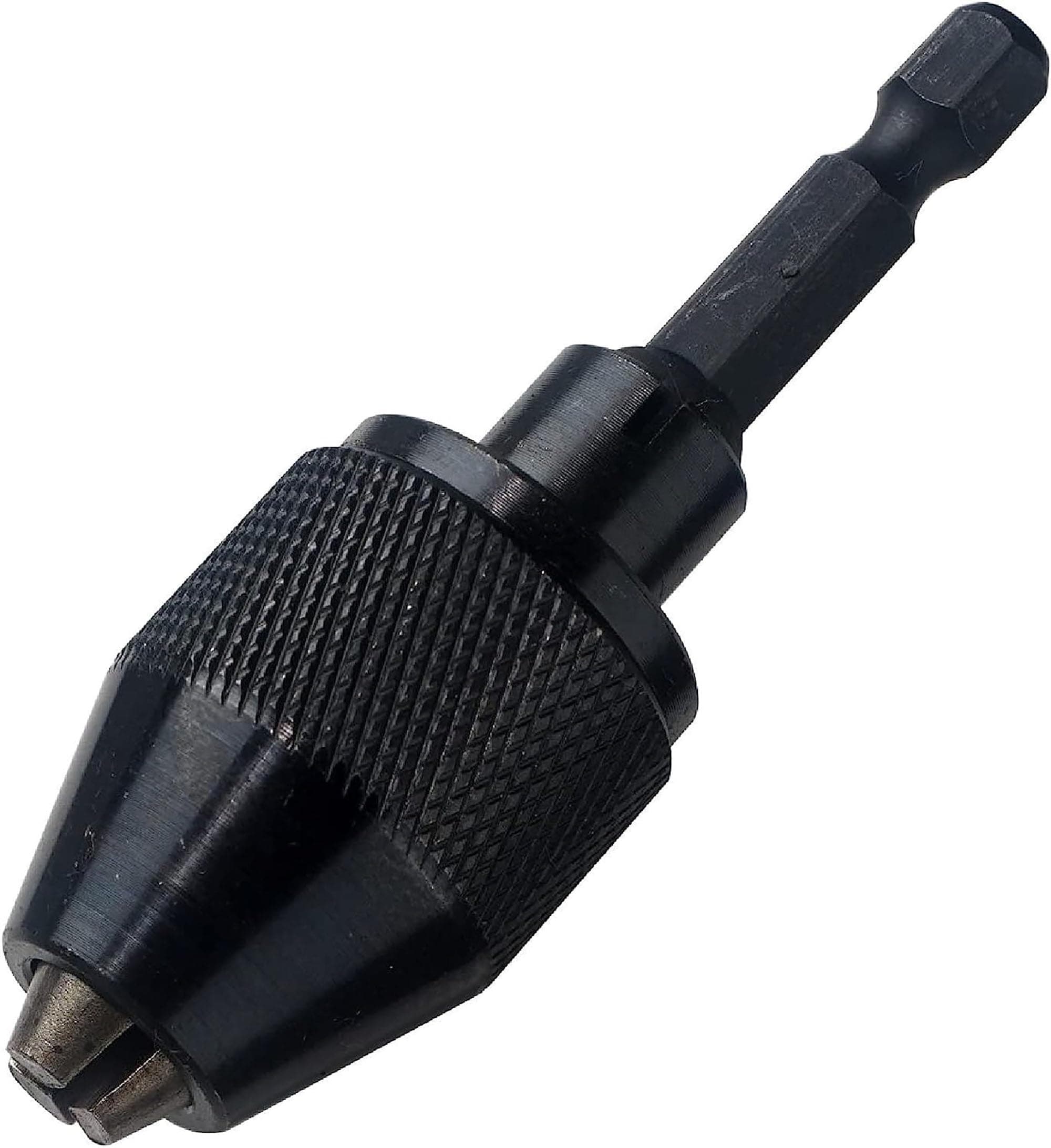 20753A Keyless Drill Chuck for Impact Driver, Chuck Conversion Adapter, 1/4” Hex Shank, Convert Cordless Screwdrivers into Power Drills in Seconds, For Round-Shank Drill Bits, No Keys Needed