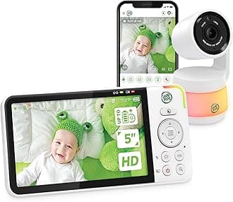 LF925HD Baby Monitor with Camera and Audio,1080p WiFi Remote Access Baby Monitor, 360° Pan & Tilt Camera, 8X Zoom, 5” 720p HD Display, Color Night Light &Vision, Two-Way Talk