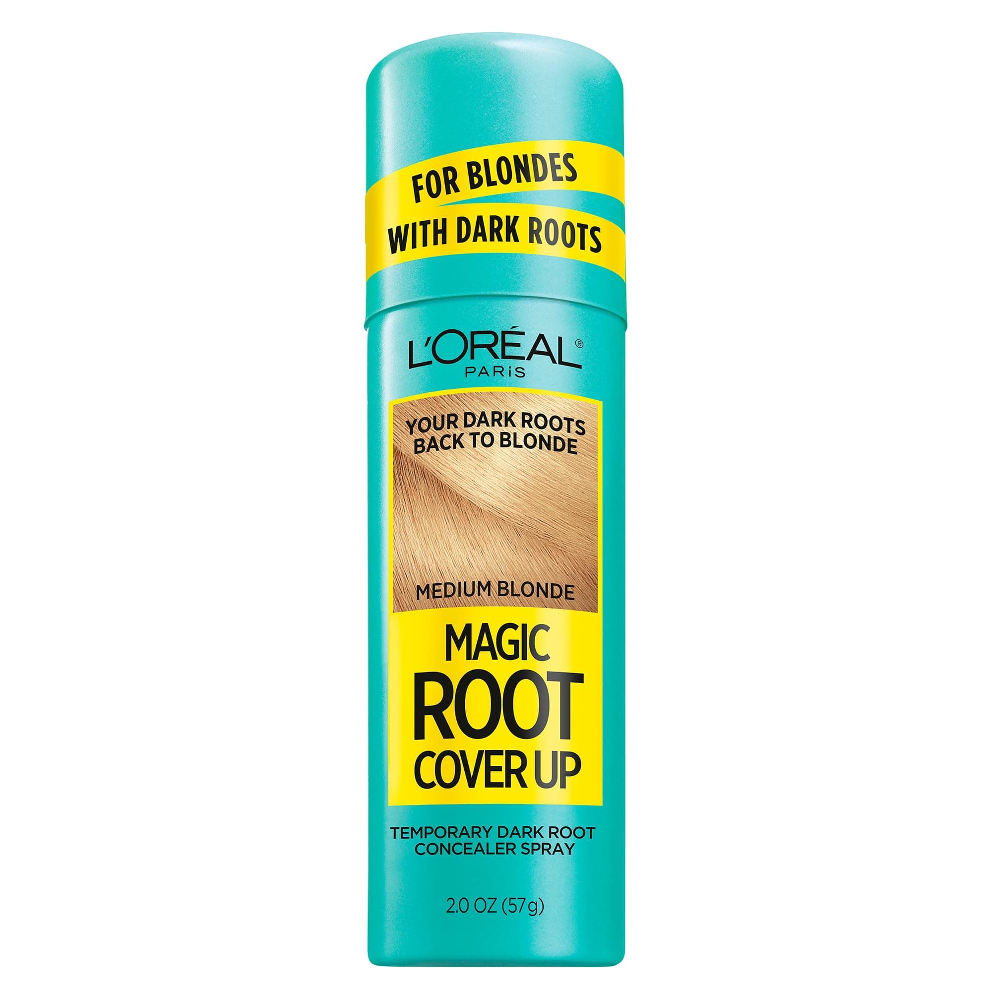Magic Root Cover Up Concealer Spray for Blondes, Medium Blonde, 2 fl. oz., Ammonia and Peroxide Free, Suitable for Medium Blonde Hair Color