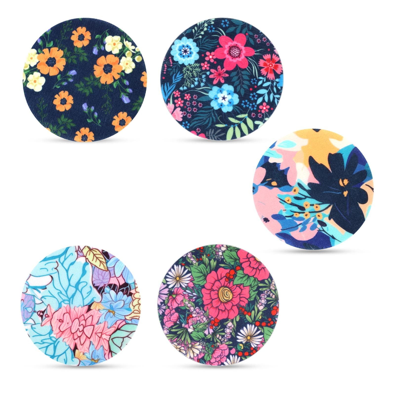 25pcs Sensor Covers for Libre 2/3, Spring Flower Style Sensor Stickers Waterproof & Sweatproof Senor Adhesive Patches CGM Monitor Patch Accessories Compatible with Libre (5 Styles)
