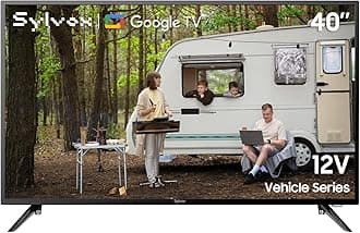 40 inch Smart TV, 1080P FHD, HiFi Speakers, DC/AC Powered, Wide Voltage Protection, Works with Google Assistant, App Store, 12V TV for Motorhomes, Caravan, Home, Vehicle