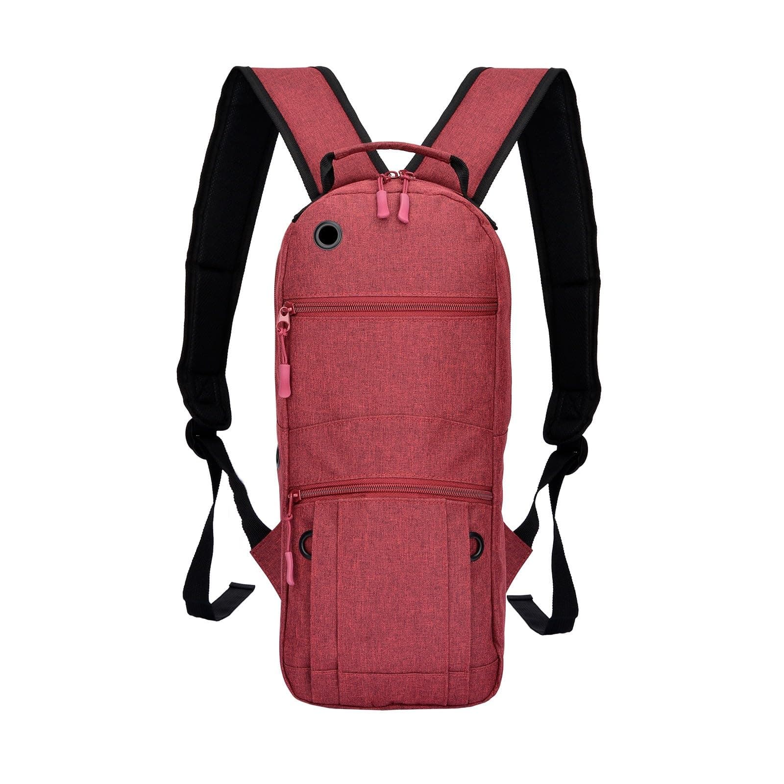 Small Oxygen Tank Backpack for Size M2, A/M4, ML6, B/M6, M7, C/M9, Portable Oxygen Backpack Cylinder Bag O2 Tank Carrier Holder for Travel (Not for Size D Tanks) - Red
