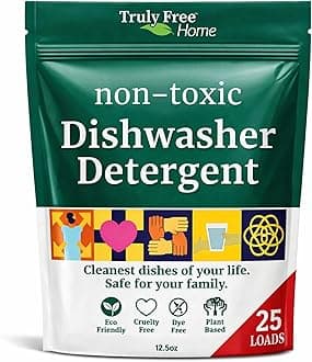 Dishwasher Detergent Powder | Natural Dish Detergent, Dishwasher Soap | Plastic Free, Plant-Based, Clean, Heavy Duty Hard Water Stain & Grease Remover | Fragrance Free | 12.5 oz (Pack of 1)