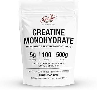 Creatine Monohydrate Micronized Powder 500G - 100 Servings, 5000mg Per Serving (5g) - 17.9 Oz for Men & Women Muscle Growth & Recovery - UNFLAVORED