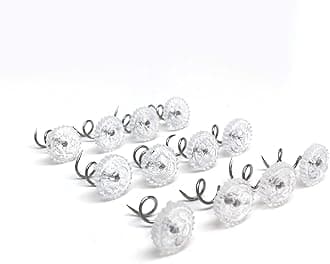 FRESH IDEAS Bed Skirt Dust Ruffle Pins, Spiral Push Pins to Keep Bed Skirt in Place, Set of 12