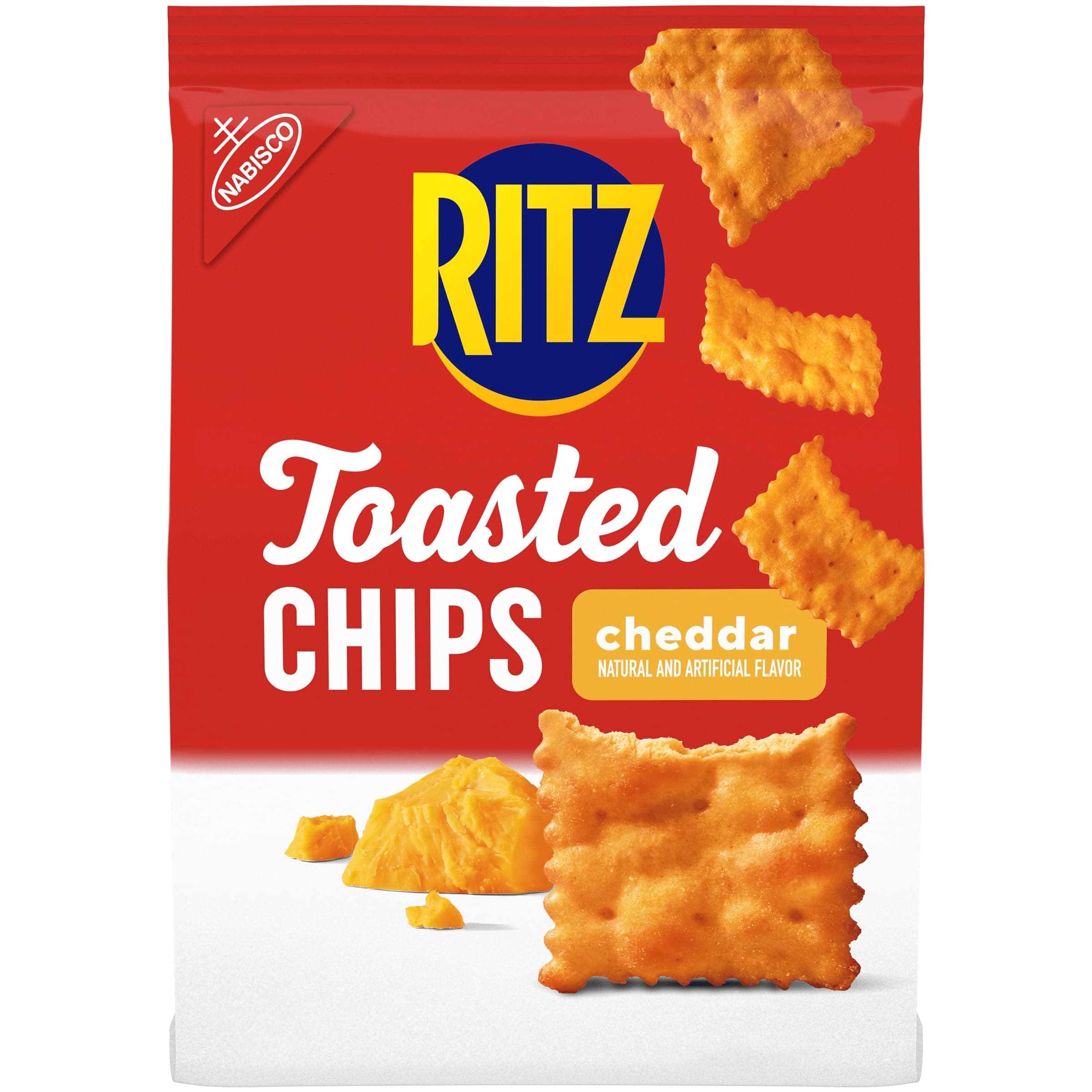 Toasted Chips Cheddar Crackers, Party Snacks, 8.1 oz