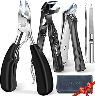 2026 Toenail Clippers for Thick Toenails for Seniors, Angled Head Large Toe Nail Clippers Set for Men, Heavy Duty Ingrown Toenail Clippers with Long Handle, Ultra Sharp Slanted Nail Cutter Wide Jaw